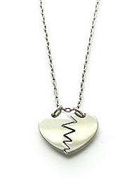 Preview of Broken Heart Necklace in sterling silver.