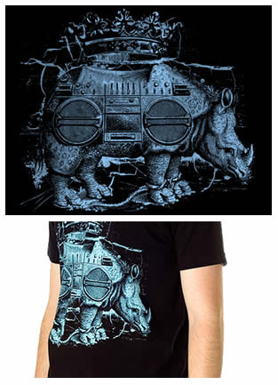 Preview of King Rhino t-shirt.
