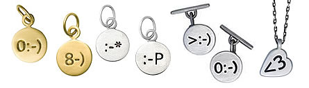 Preview of the Smiley Collection of emoticon jewelry.