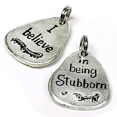 Preview of Being Stubborn Dog Collar Charm.